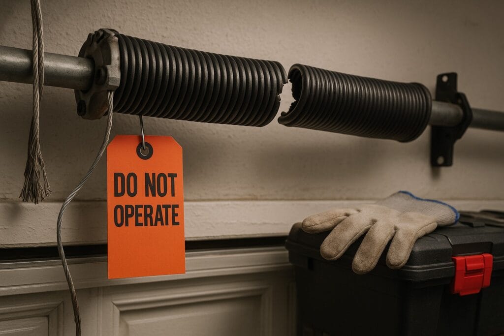 Emergency Garage Door Repair in Texas for Broken Springs and Cables 2 Broken Garage Door Spring 2