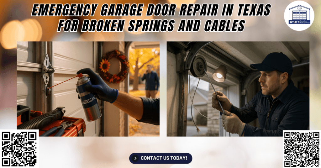 Emergency Garage Door Repair in Texas for Broken Springs and Cables 1 Emergency Garage Door Repair in Texas for Broken Springs and Cables