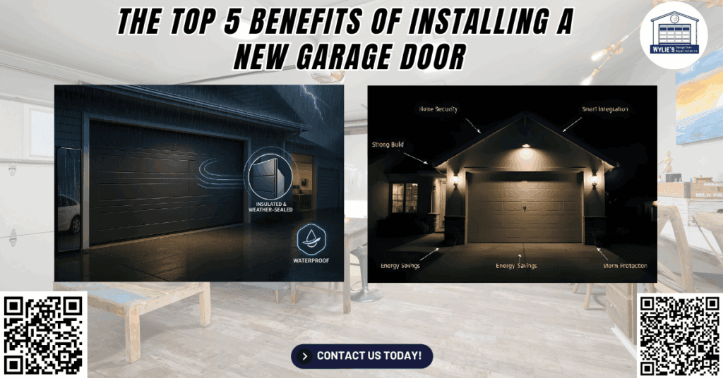 The Top 5 Benefits of Installing a New Garage Door 1 The Top 5 Benefits of Installing a New Garage Door - Wylie’s Garage Door Repair Center Co.
