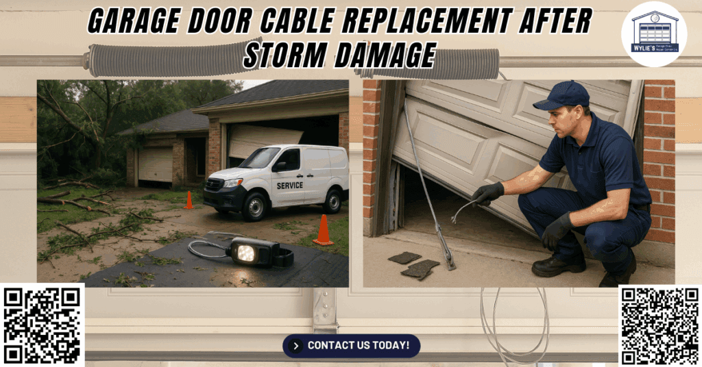 Garage Door Cable Replacement After Storm Damage 1 Garage Door Cable Replacement After Storm Damage